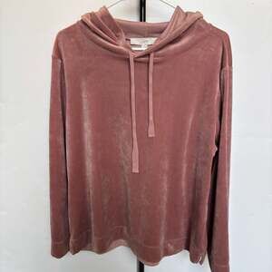 LOFT Mauve Pink Soft Velour Pullover Hoodie Large